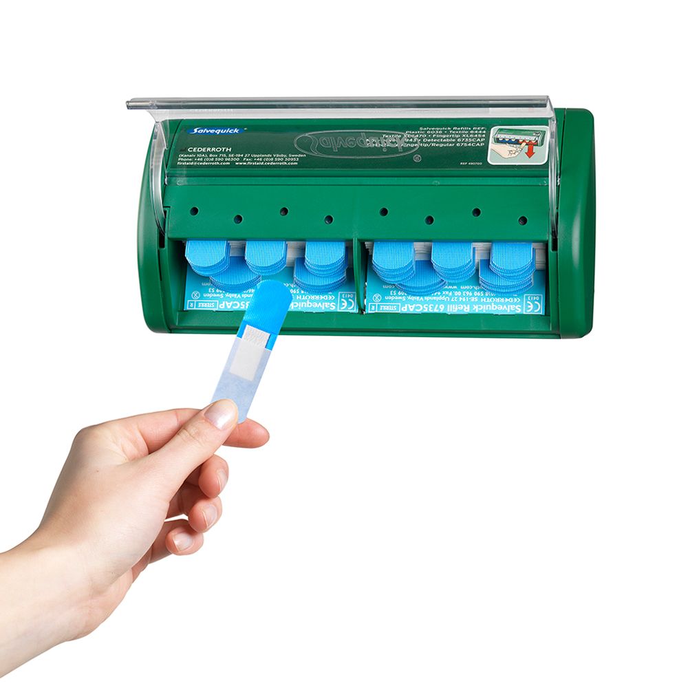 Salvequick pleisterdispenser, blauw detecteerbaar 6735 - Afbeelding 2