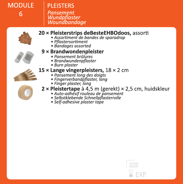 inhoud module pleisters