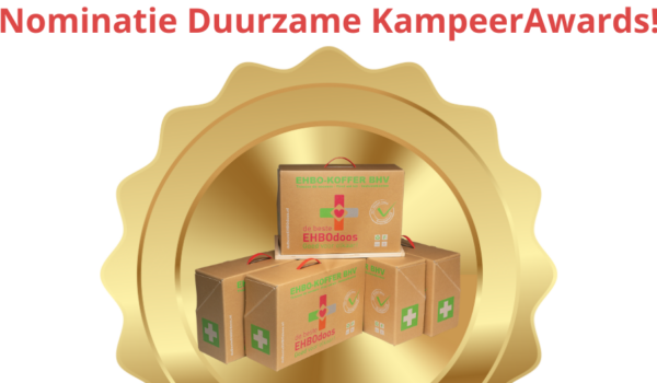 Kartonnen BHV-doos genomineerd voor Duurzame KampeerAwards